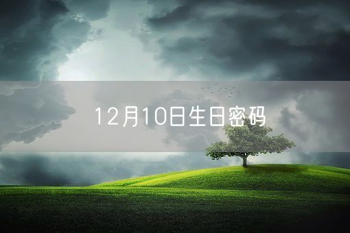 12月10日生日密码(图1)