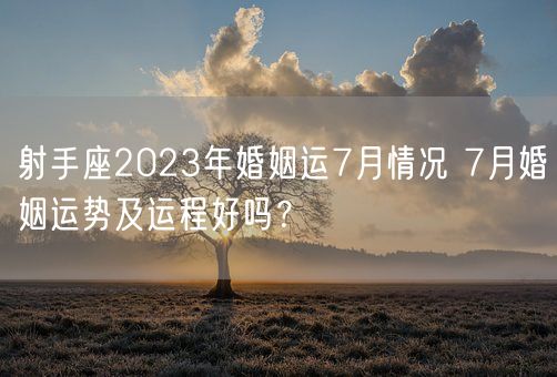 射手座2023年婚姻运7月情况 7月婚姻运势及运程好吗？(图1)
