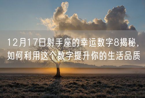 12月17日射手座的幸运数字8揭秘，如何利用这个数字提升你的生活品质(图1)