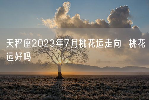 天秤座2023年7月桃花运走向  桃花运好吗(图1)