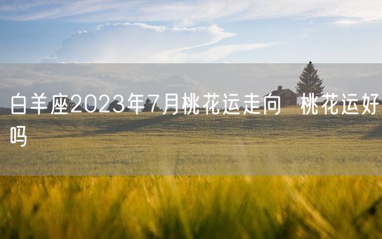 白羊座2023年7月桃花运走向  桃花运好吗(图1)