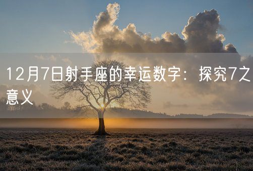 12月7日射手座的幸运数字：探究7之意义(图1)