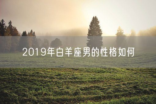 2019年白羊座男的性格如何(图1)
