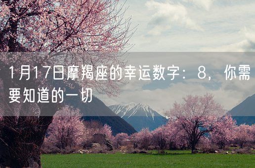 1月17日摩羯座的幸运数字:8,你需要知道的一切(图1) 1月17日摩羯座的幸运数字:8,你需要知道的一切(图1)
