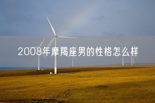 2008年摩羯座男的性格怎么样(图1) 2008年摩羯座男的性格怎么样(图1)