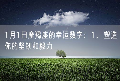 1月1日摩羯座的幸运数字：1，塑造你的坚韧和毅力(图1)