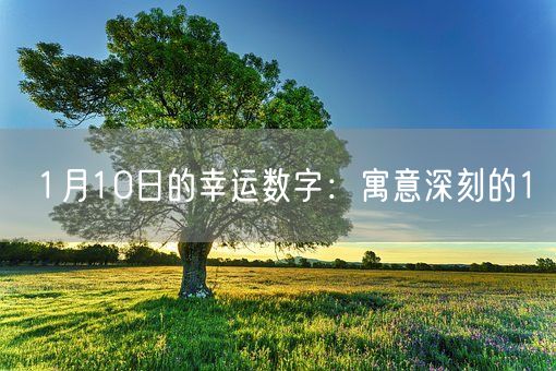 1月10日的幸运数字：寓意深刻的1(图1)