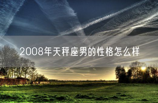 2008年天秤座男的性格怎么样(图1)