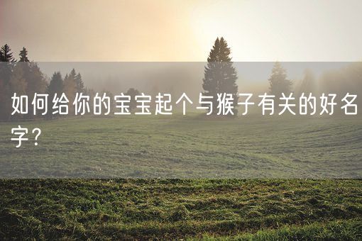 如何给你的宝宝起个与猴子有关的好名字？(图1)