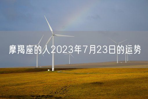 摩羯座的人2023年7月23日的运势(图1)