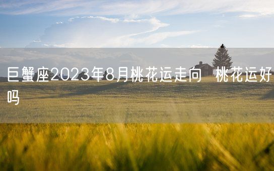 巨蟹座2023年8月桃花运走向  桃花运好吗(图1)
