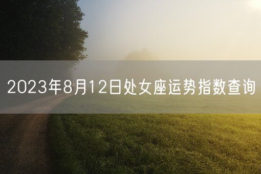 2023年8月12日处女座运势指数查询(图1)