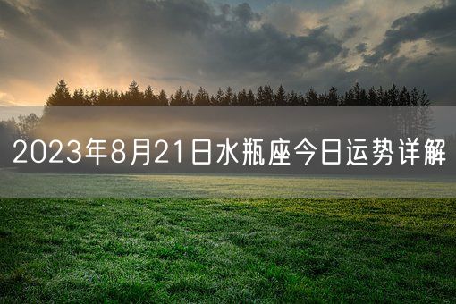 2023年8月21日水瓶座今日运势详解(图1)