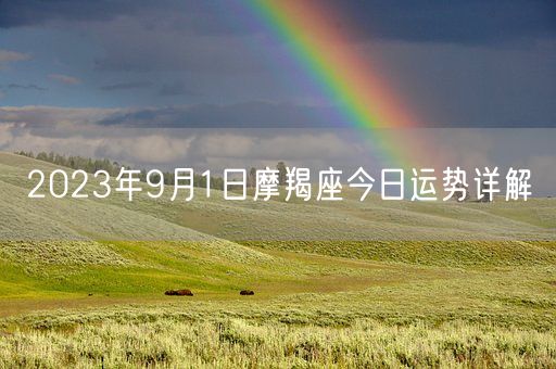 2023年9月1日摩羯座今日运势详解(图1)