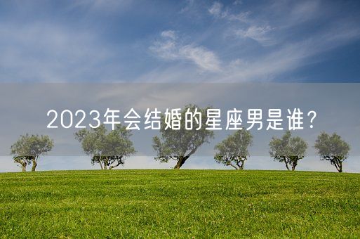 2023年会结婚的星座男是谁？(图1)