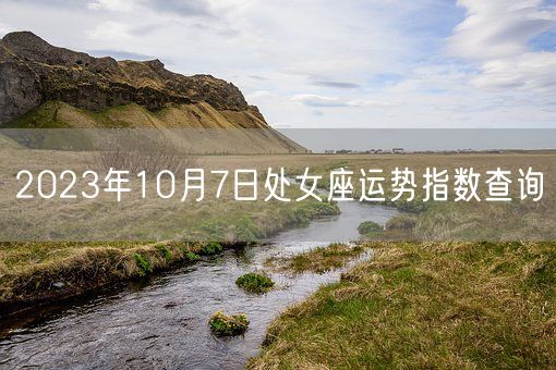 2023年10月7日处女座运势指数查询(图1)