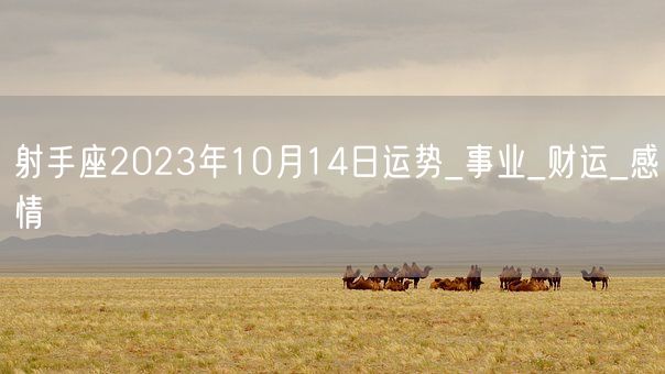 射手座2023年10月14日运势_事业_财运_感情(图1)