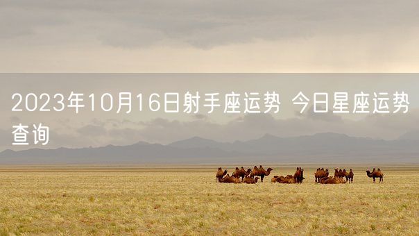 2023年10月16日射手座运势 今日星座运势查询(图1)