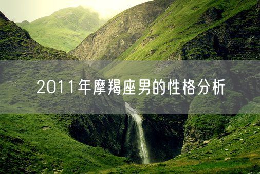 2011年摩羯座男的性格分析(图1)