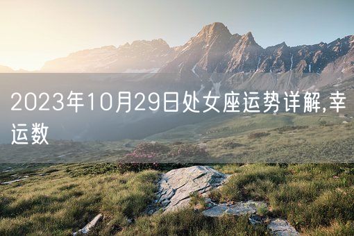 2023年10月29日处女座运势详解,幸运数(图1)