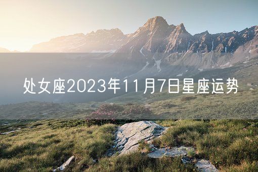 处女座2023年11月7日星座运势(图1)