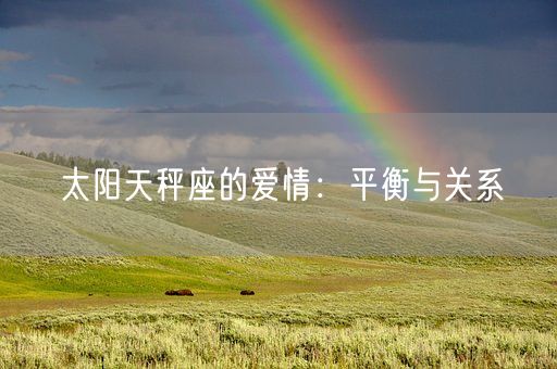 太阳天秤座的爱情：平衡与关系(图1)