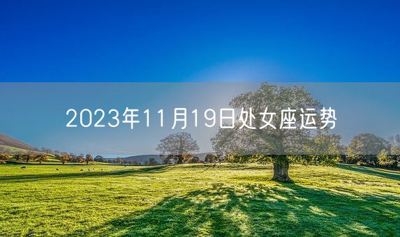 2023年11月19日处女座运势(图1)