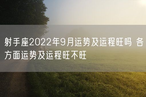 射手座2022年9月运势及运程旺吗 各方面运势及运程旺不旺(图1)