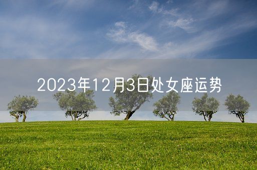 2023年12月3日处女座运势(图1)