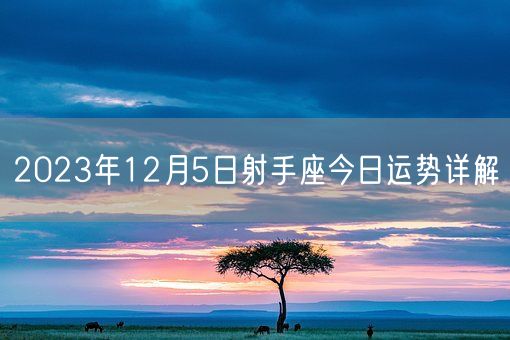 2023年12月5日射手座今日运势详解(图1)