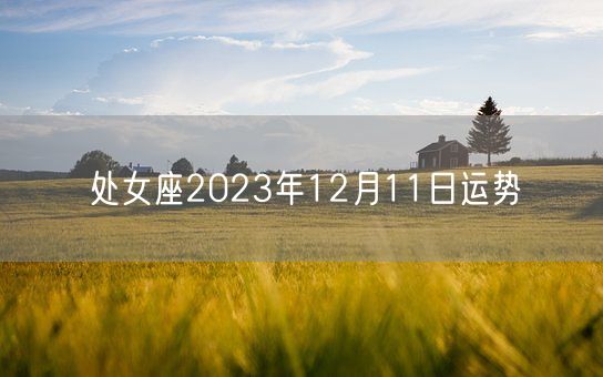 处女座2023年12月11日运势(图1)