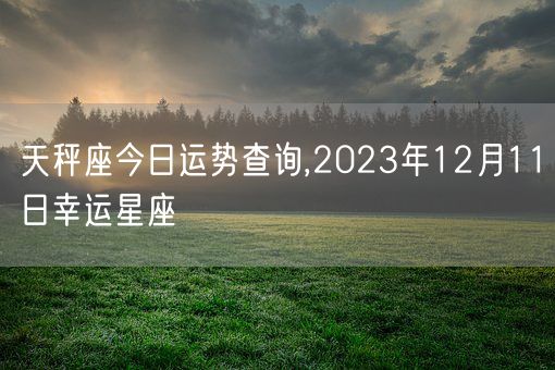 天秤座今日运势查询,2023年12月11日幸运星座(图1)