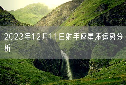 2023年12月11日射手座星座运势分析(图1)