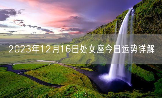 2023年12月16日处女座今日运势详解(图1)