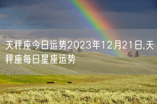 天秤座今日运势2023年12月21日,天秤座每日星座运势(图1)