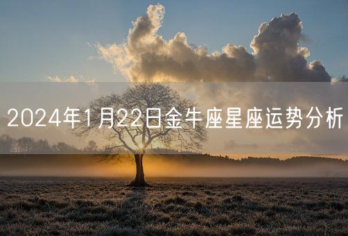 2024年1月22日金牛座星座运势分析(图1)