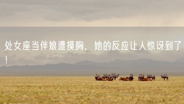 处女座当伴娘遭摸胸，她的反应让人惊讶到了！(图1)