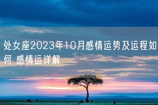 处女座2023年10月感情运势及运程如何 感情运详解(图1)