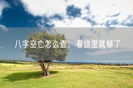 八字空亡怎么查，看这里就够了(图1)