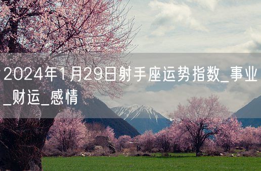 2024年1月29日射手座运势指数_事业_财运_感情(图1)