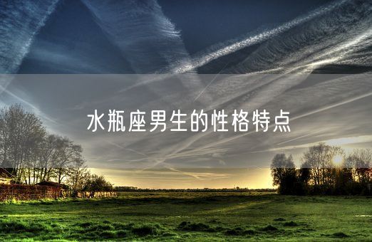 水瓶座男生的性格特点(图1)
