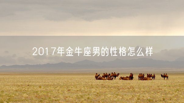 2017年金牛座男的性格怎么样(图1)