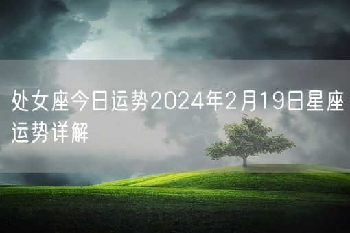 处女座今日运势2024年2月19日星座运势详解(图1)