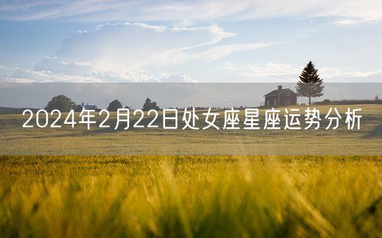 2024年2月22日处女座星座运势分析(图1)