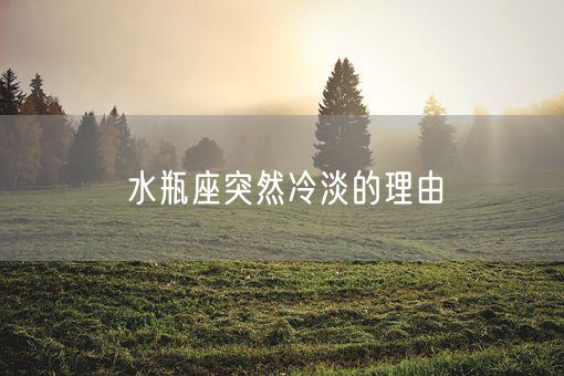 水瓶座突然冷淡的理由(图1)