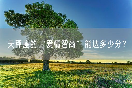 天秤座的“爱情智商”能达多少分？(图1)
