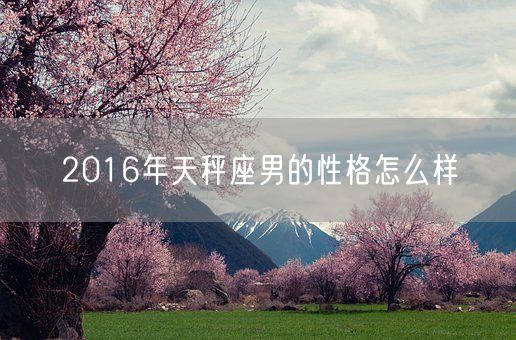 2016年天秤座男的性格怎么样(图1)