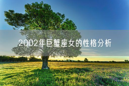 2002年巨蟹座女的性格分析(图1)