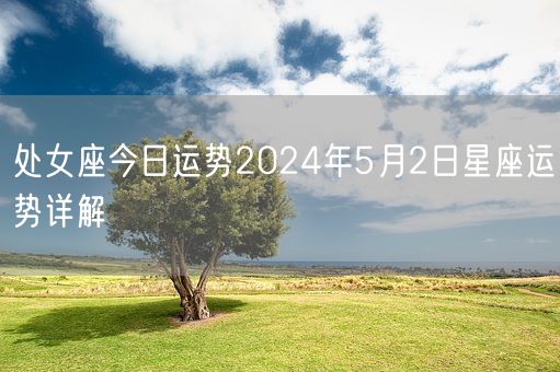 处女座今日运势2024年5月2日星座运势详解(图1)