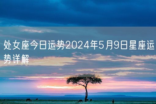 处女座今日运势2024年5月9日星座运势详解(图1)